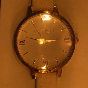 Paisley Walker New York White and Gold Watch
